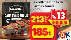 LEZZETLİM DANA EVLİK PARMAK SUCUK 300 G